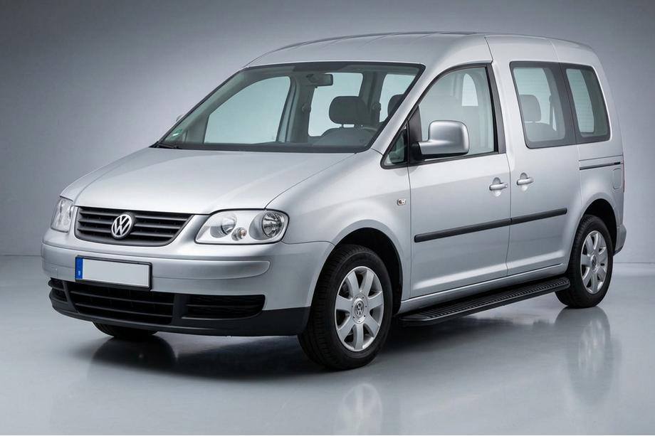 Volkswagen Caddy 2004-2010 Side Steps Tayga Black (2 pcs, Aluminum) Photo 1