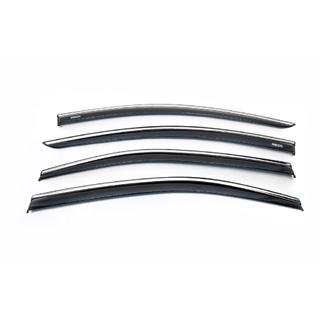 Window deflectors with chrome trim (4 pcs, Niken) Toyota Corolla 2019- photo 2