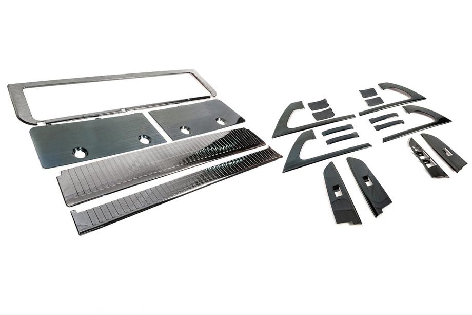 Toyota Land Cruiser 200 2007-2021 Trim Inserts Set (brushed dark aluminum) Photo 4