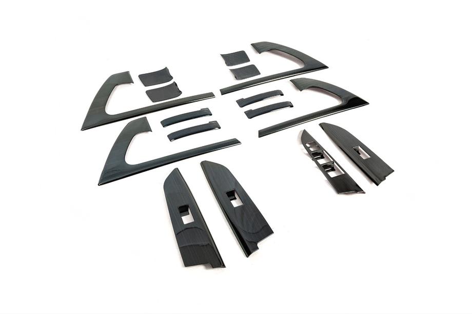 Toyota Land Cruiser 200 2007-2021 Trim Inserts Set (brushed dark aluminum) Photo 11