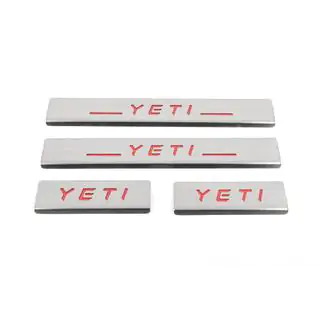 Stainless Steel Door Sill Protectors Carmos V2-RED (4 pcs)