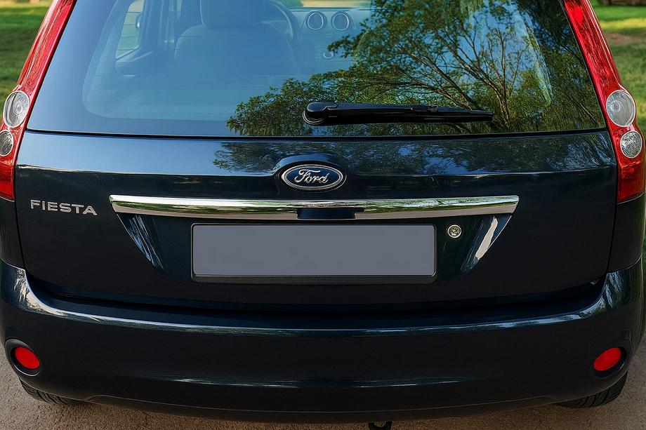 Ford Fiesta 2002-2008 Chrome trim above license plate (stainless steel) Carmos - Turkish Stainless Steel Photo 1