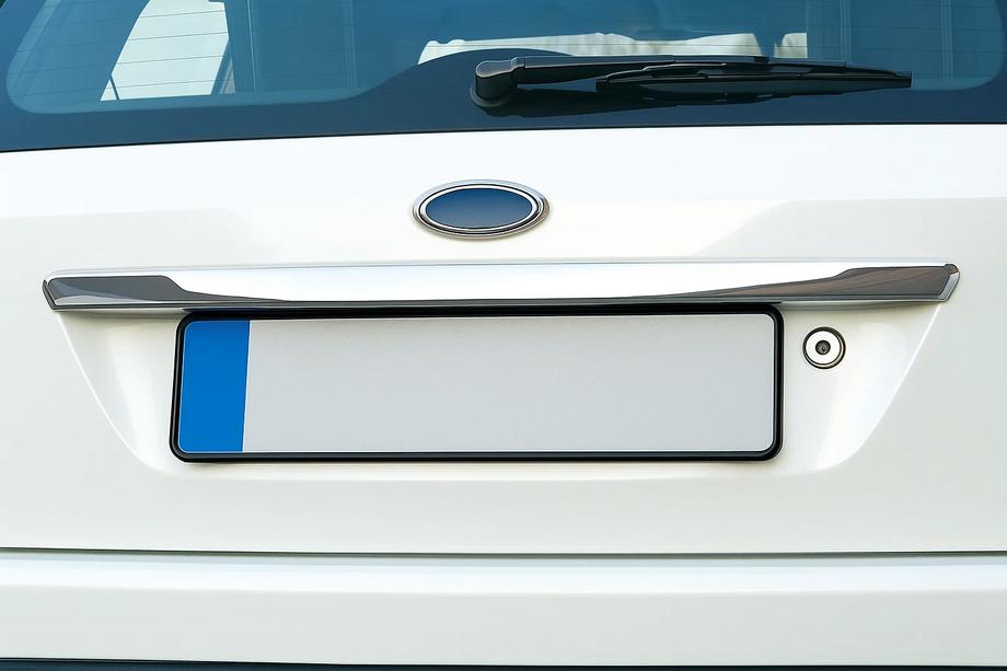 Ford Fiesta 2002-2008 Chrome trim above license plate (stainless steel) Carmos - Turkish Stainless Steel Photo 4