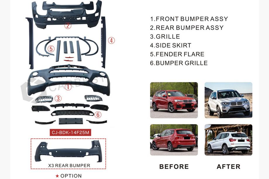 BMW X4 F26 2014-2018 Body Kit Set (M-Tech) Photo 7