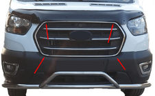 Ford Transit 2014- Chrome Grille Surround Trim (2019+, 4 pcs, Stainless Steel) photo 1