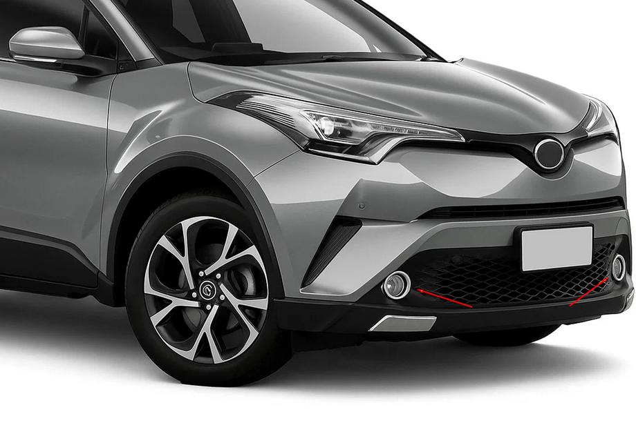 Toyota C-HR 2016-2023 Fog light covers (2 pcs, stainless steel) Photo 1
