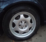 Mercedes-Benz Wheel center caps 70/75 mm with ring (4 pcs, grey) photo 1
