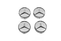 Mercedes-Benz Wheel center caps 70/75 mm with ring (4 pcs, grey) photo 5