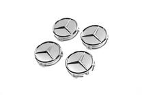Mercedes-Benz Wheel center caps 70/75 mm with ring (4 pcs, grey) photo 4