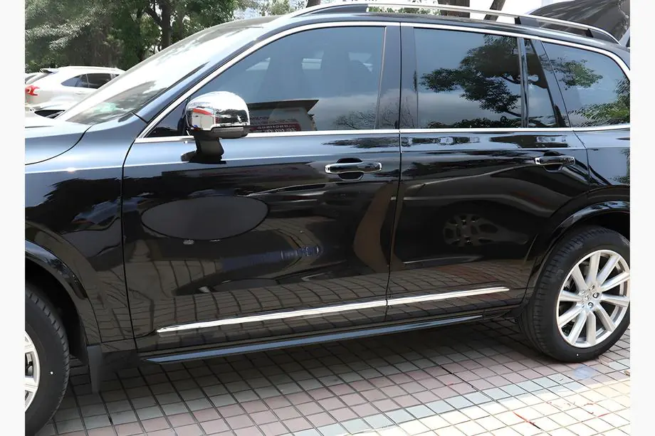 Volvo XC90 2002-2014 Chrome Door Moldings (4 pcs, Stainless Steel) Image