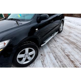 Side Steps Mevsim Grey (2 pcs, Aluminum) Hyundai Santa Fe 2 2006-2012 photo 1