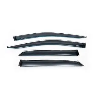 Window Deflectors with Chrome Trim Short (4 pcs, HIC) photo 3