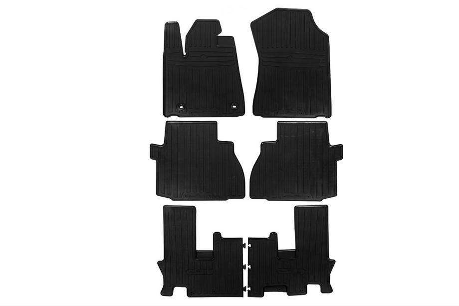 Toyota Sequoia 2007-2022 Rubber Floor Mats (3 Rows, Stingray Premium) Image
