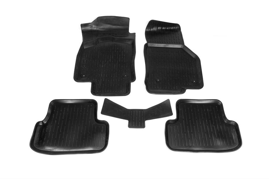 Volkswagen T-Roc 2017-2025 Rubber Floor Mats (5 pcs, Niken 3D) Photo 2