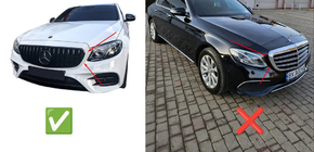 Mercedes E-class W213 2016-2023 Front Grille Diamond Silver (for Avantgarde/AMG-Line/E43 AMG/E53 AMG 2016-2020) photo 5