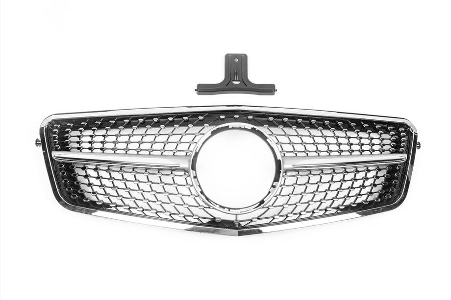 Mercedes E-class W212 2009-2016 Front Grille Diamond Silver (2009-2012) Photo 2