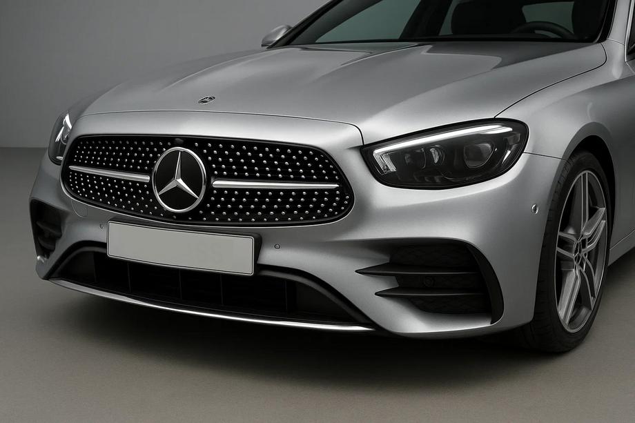 Mercedes E-class W213 2016-2023 Front Grille Diamond Silver (AMG Line, 2020+) Image