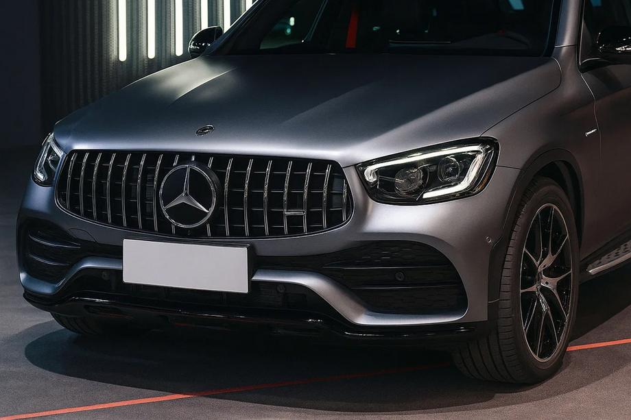 Grille Avant Mercedes GLC X253 Style Panamericana GT - Noir Brillant, Neuve