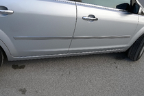 Ford C-Max 2004-2010 Door Mouldings Stainless Steel (4 pcs) Carmos - Turkish Stainless Steel photo 1