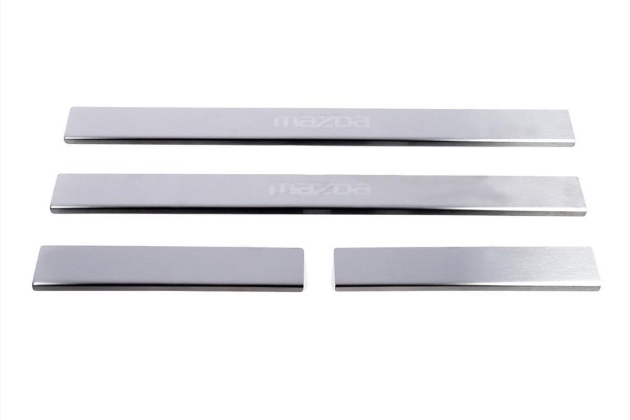 Mazda 6 2003-2008 Door Sill Cover Carmos (4 pcs, Stainless Steel) V-2 Photo 2