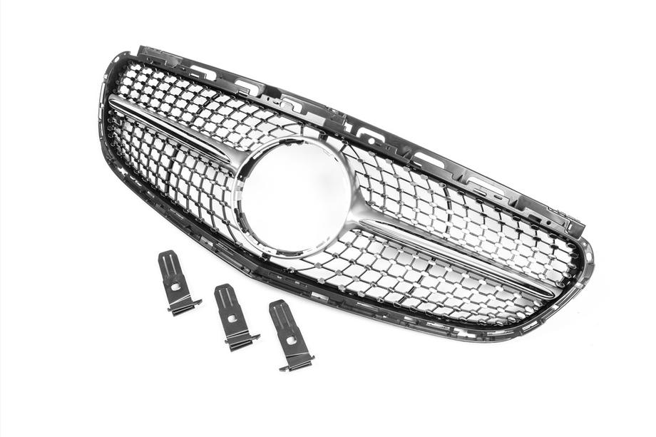 Mercedes E-class W212 2009-2016 Front Grille Diamond Silver (for Avantgarde and AMG-Line, 2013-2016) Photo 8