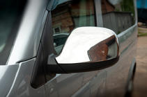 Volkswagen T6 2015-2024 Mirror Covers (2 pcs, Stainless Steel) OmsaLine - Italian Stainless Steel photo 3