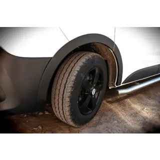 Fender flares (6 pcs, black, ABS) photo 1