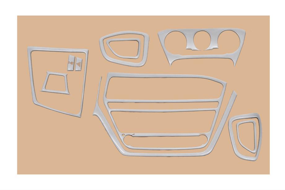 Hyundai I-20 2014-2020 Dashboard Trim Covers Aluminum Image