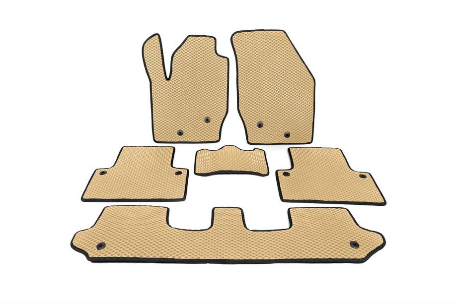 Volvo XC90 2002-2014 EVA Floor Mats Polyurethane Beige Image