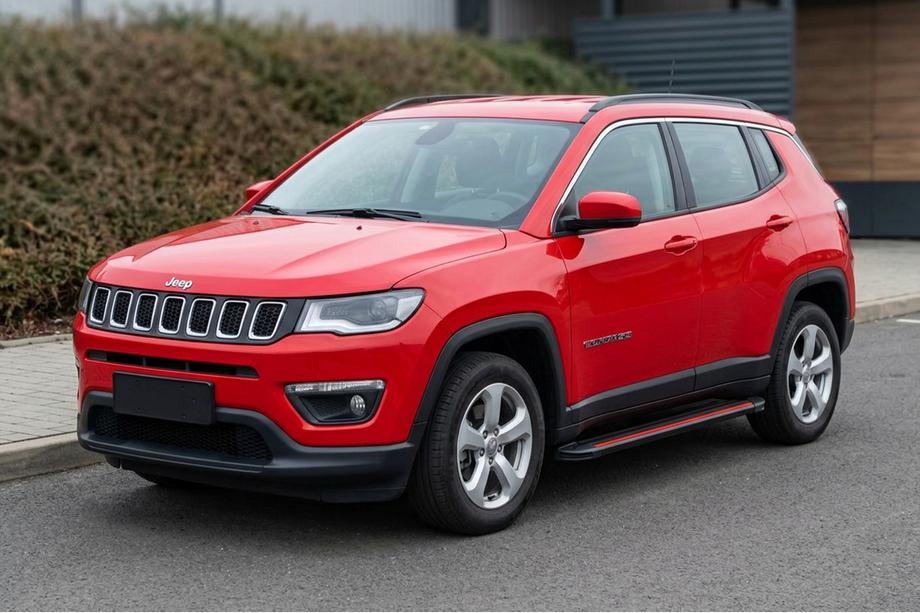 Jeep Compass 2016- Side Steps Maya Red (2 pcs, Aluminum) Image
