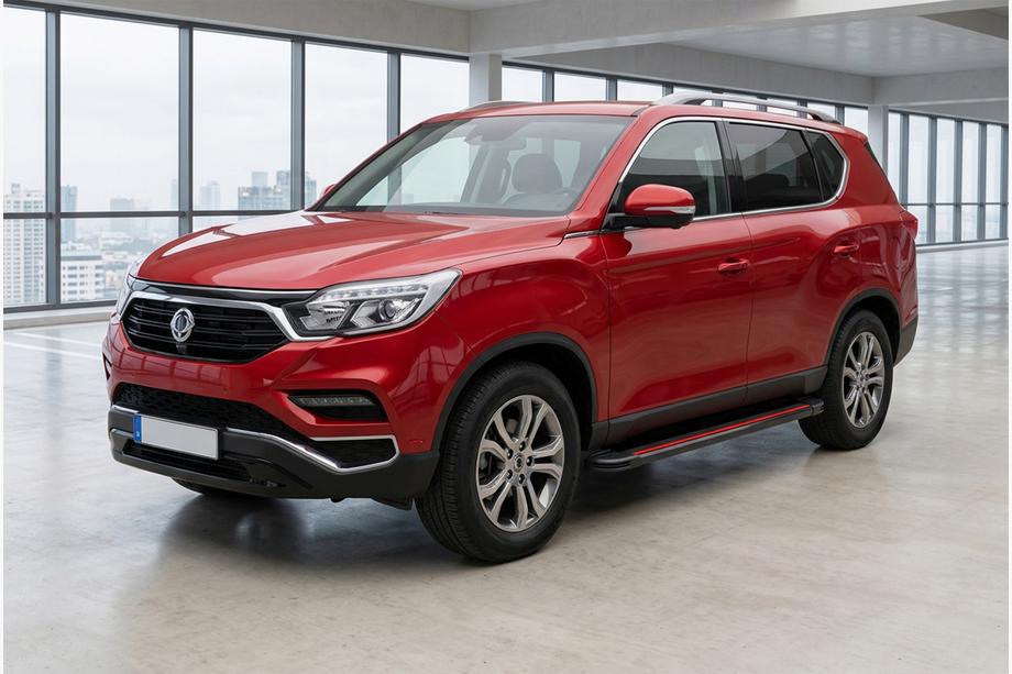 SsangYong Rexton II 2017- Side Steps Maya Red (2 pcs, Aluminum) Photo 1