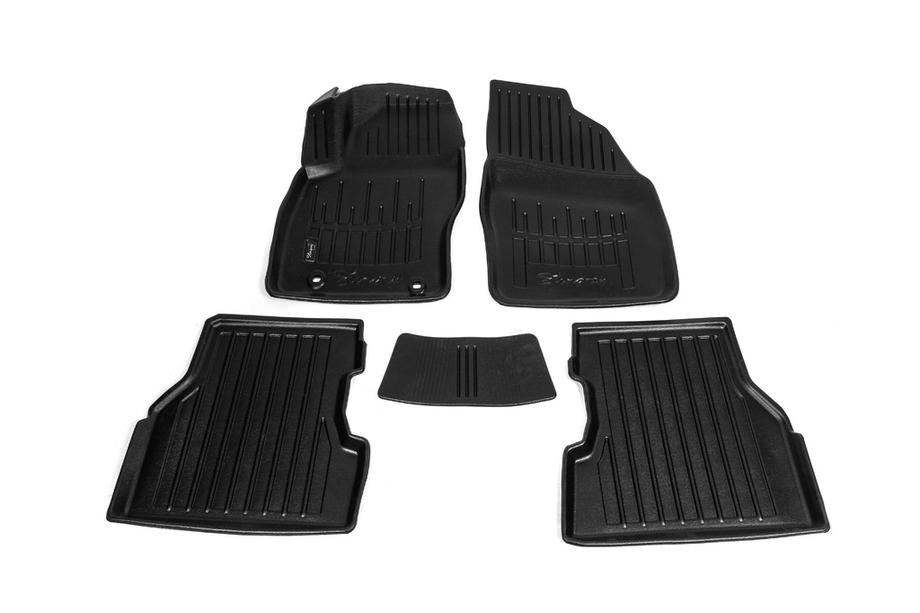 Ford Focus II 2005-2008 Stingray 3D Rubber Floor Mats (5 pcs, Polyurethane) Photo 1
