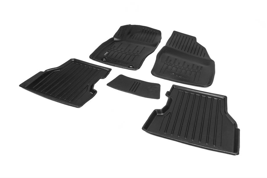Ford Focus II 2005-2008 Stingray 3D Rubber Floor Mats (5 pcs, Polyurethane) Photo 2