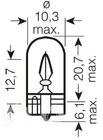 Indicator Bulb Osram 2845 W5W 24V W2.1X9.5D photo 2