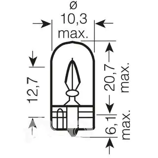 Indicator Bulb Osram 2845 W5W 24V W2.1X9.5D photo 2