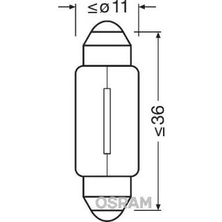 Indicator Bulb Osram 6423-02B C5W 36mm 24V SV8.5-8 photo 2