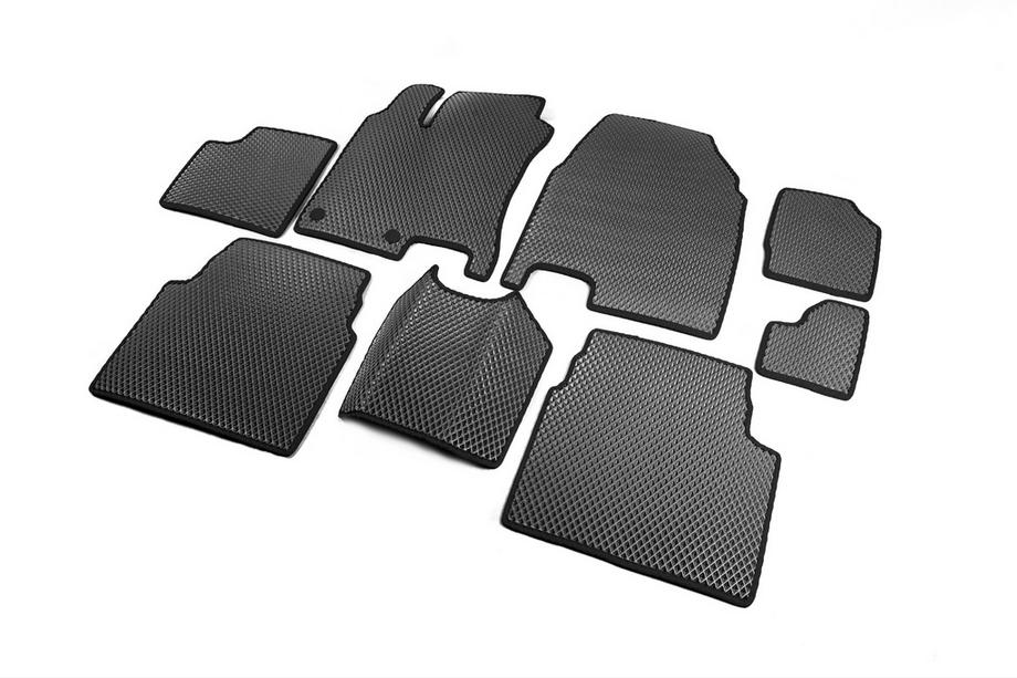 Nissan Qashqai 2007-2010 Floor mats for +2 (3 rows, EVA, Black) Photo 12