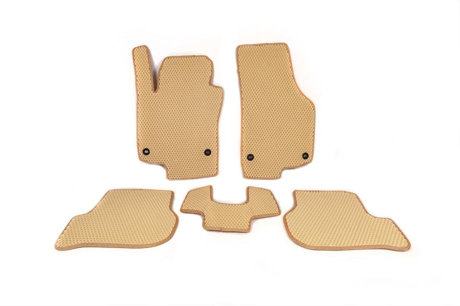 Volkswagen Golf 5 2003-2009 EVA Floor Mats (Beige) Image