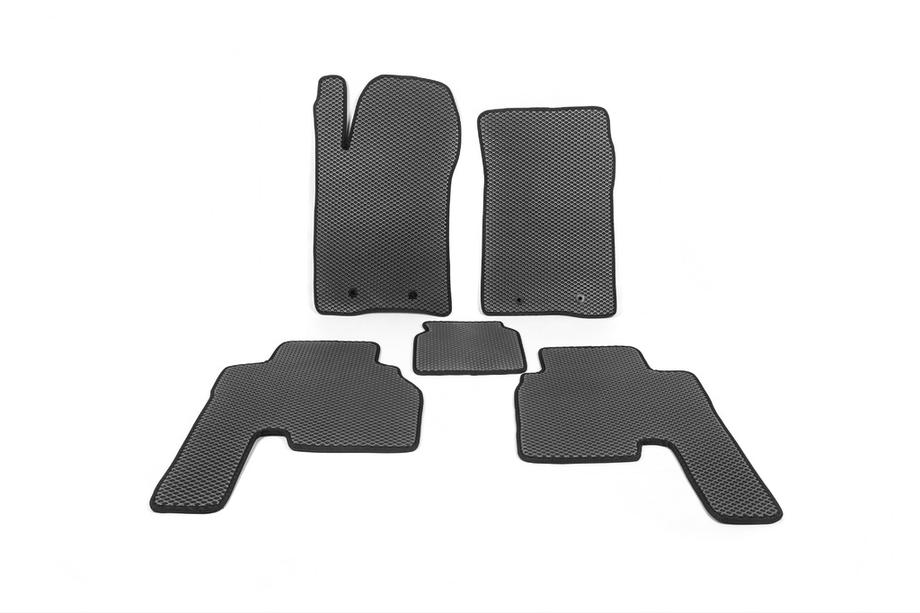 SsangYong Action 2005-2018 EVA Floor Mats (2005-2011, Black) Image