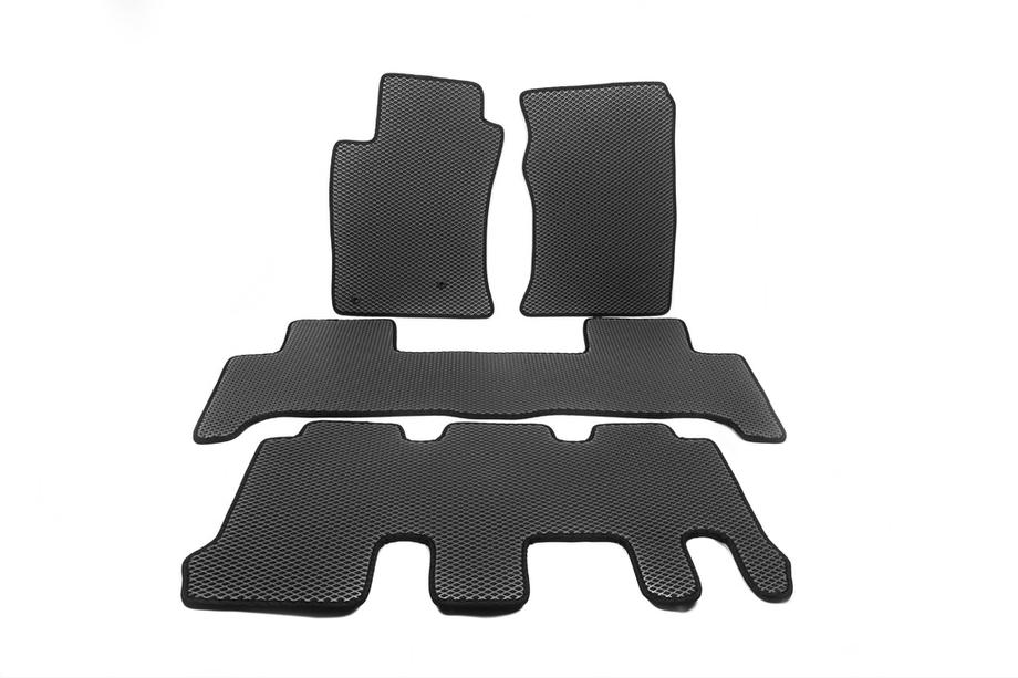 Toyota Land Cruiser Prado 120 2002-2009 EVA Floor Mats (3 Rows, Black) Image