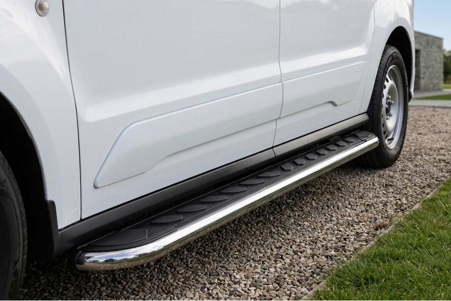 Volkswagen Caddy 2020- Side Steps Maydos V1 (2 pcs, Aluminum & Stainless Steel) Photo 1