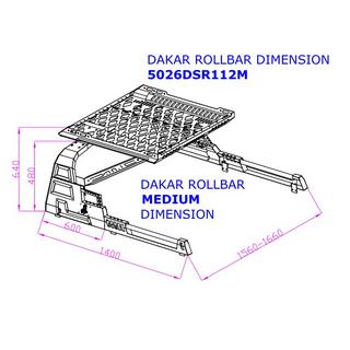 Roll Bar with Basket Dakar (without roll covers) Toyota Hilux 2015- photo 3