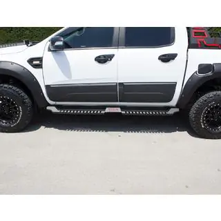 Side Steps Dakar V2 without LED (2 pcs, metal) Mitsubishi L200 2006-2015 photo 2