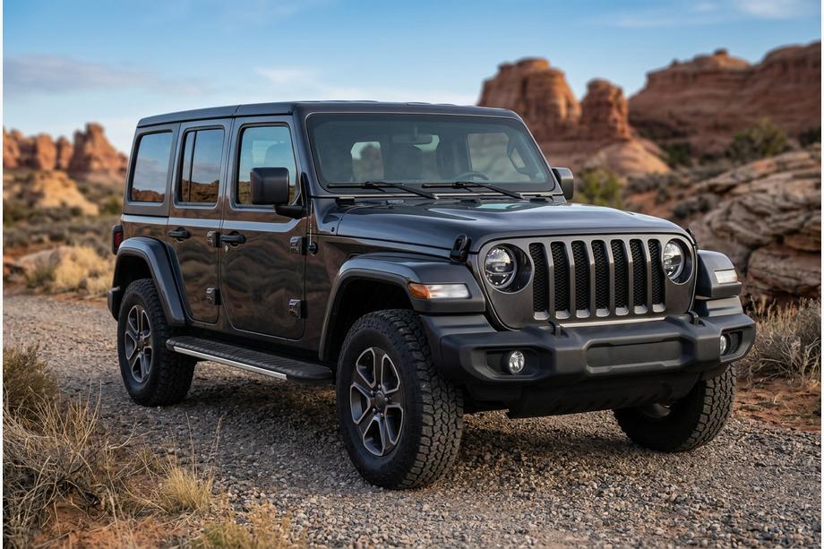 Jeep Wrangler 2018- Side Steps Bosphorus Grey (2 pcs, Aluminum) Photo 1