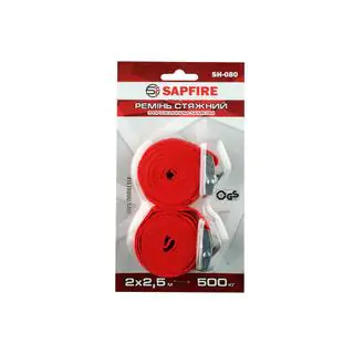 Tie Down Strap with Spring Buckle 500 kg 2x2.5 m SH-080 SAPFIRE photo 4
