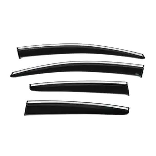 Window Deflectors with Chrome Trim HB/Sedan (4 pcs, Sunplex Chrome) photo 4