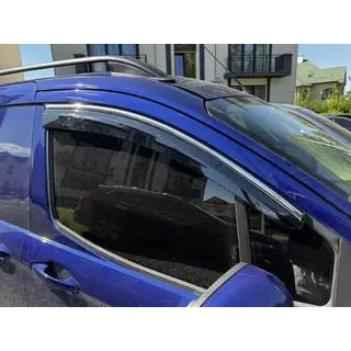 Window Deflectors with Chrome Trim (4 pcs, Sunplex Chrome) photo 3