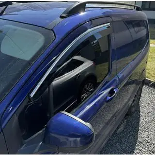 Window Deflectors with Chrome Trim (4 pcs, Sunplex Chrome) photo 4