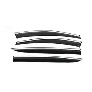 Window Deflectors with Chrome Trim (4 pcs, Sunplex Chrome) photo 2