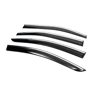 Window Deflectors with Chrome Trim (4 pcs, Sunplex Chrome) photo 2